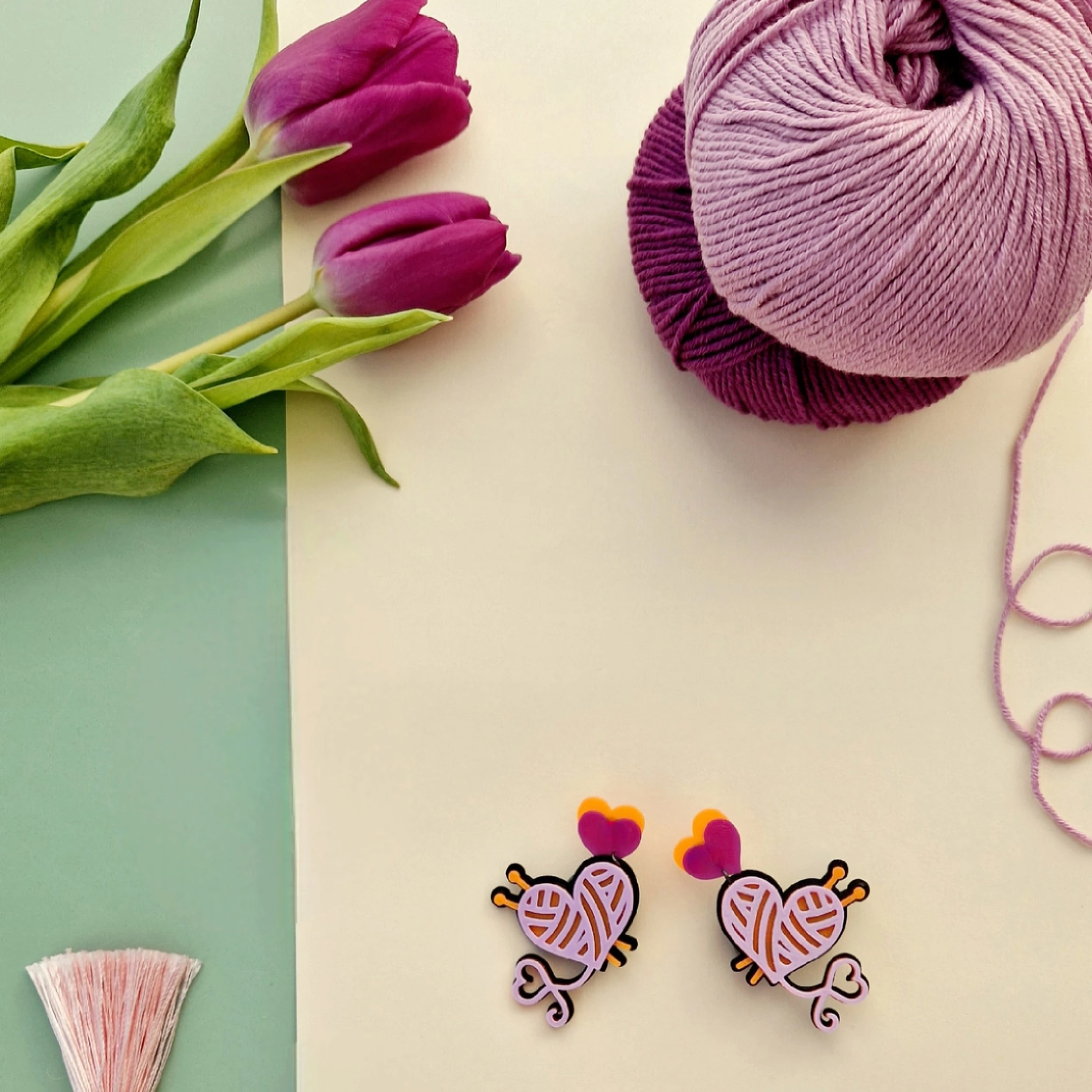CorazonYarn Earrings – Knitter version - Image 4