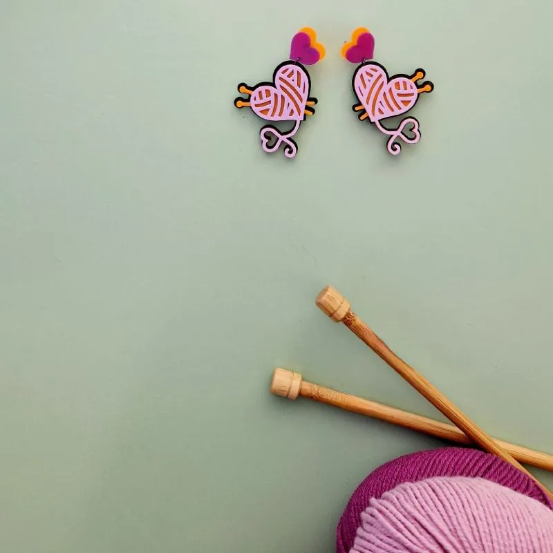 CorazonYarn Earrings – Knitter version - Image 3