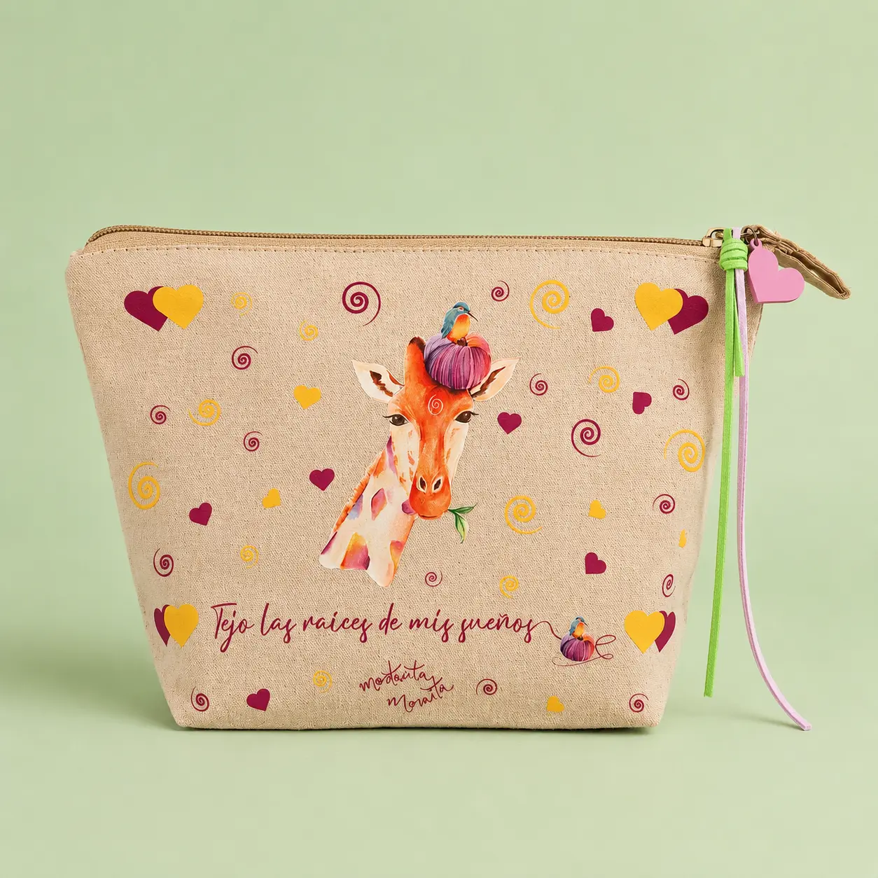 Pouch “I knit the roots of my dreams”