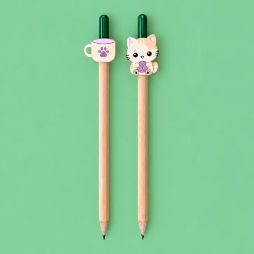 Meow & Knit Seed Pencils – exclusive design, hand-finished by Mostacita Moraíta